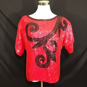Vintage sequin beaded top